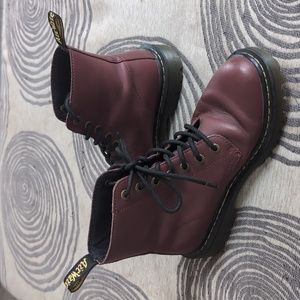 Dr. Martens 1460 Lace Up Boots Cherry Red